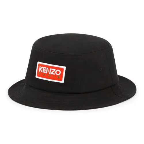 KENZO Cotton Bucket Hats Черный Унисекс