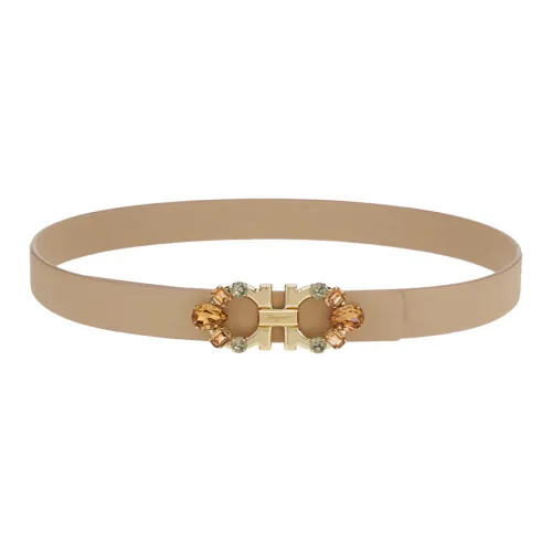 Ferragamo Gancini Ремни из коровьей кожи женские слоновая серый 2,5 см