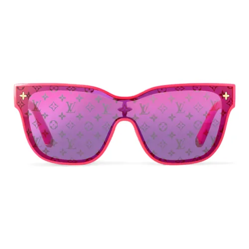LOUIS VUITTON Литьевой Металл Нейлон Квадратные Солнцезащитные очки Женские Темно-розовые