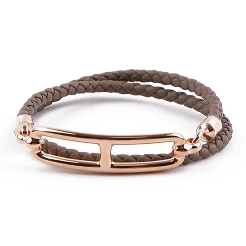 HERMES Телячья кожа Наручные повязки Женские Коричневый