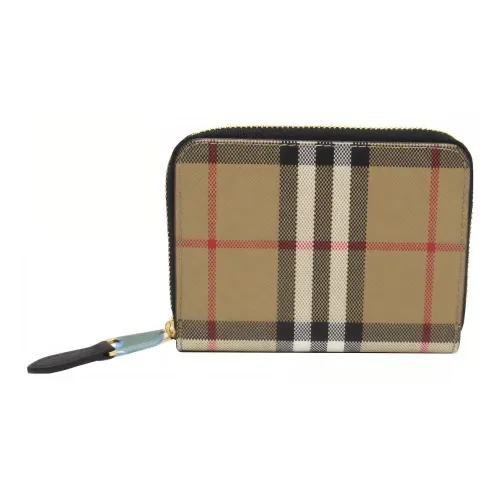 Burberry Canvas Wallet Women's Black Архив Бежевый