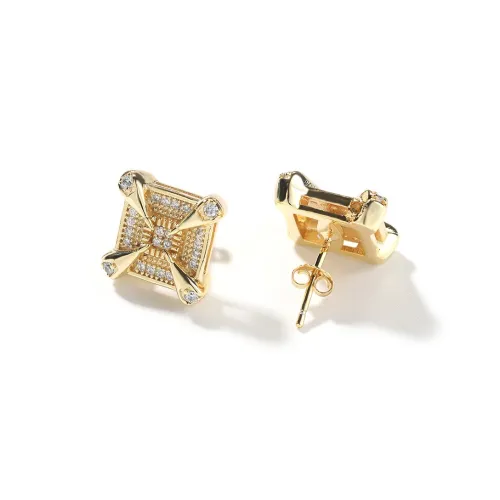 OWO Copper Stud Earrings Unisex OWO Медные серьги-гвоздики унисекс