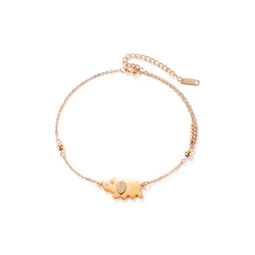 West Island Титановая сталь Браслеты на щиколотку Розово-золотой Женские