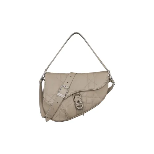 DIOR Saddle Телячья кожа Портативная Сумка через плечо Сумка на плечо Мужская Бежевая