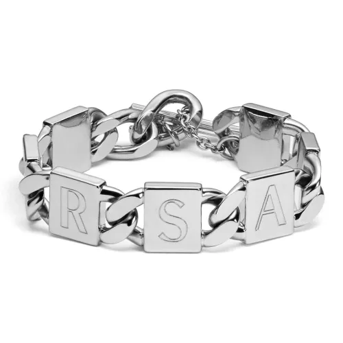 VERSACE Металлические браслеты, серебряные, женские