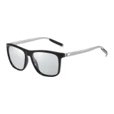 Прозрачная серая рамка с белым серебристым (поляризованный)