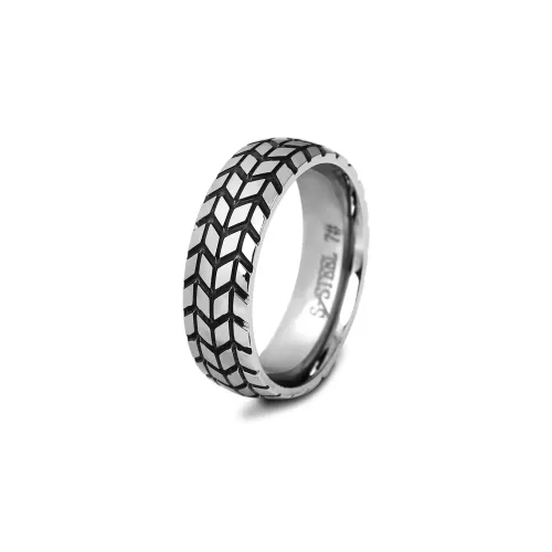 FOREVER MELODY Кольца из титанового сплава унисекс серебро черный