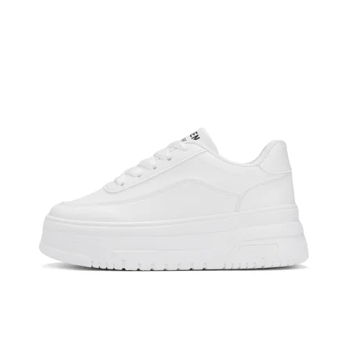 RENBEN Баланс Увеличение Высоты Низкий Топ Скейтборд Кроссовки Женские Белые