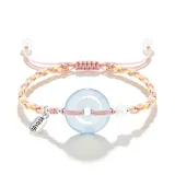 Браслет Замковая Мир [Розовый шнур]