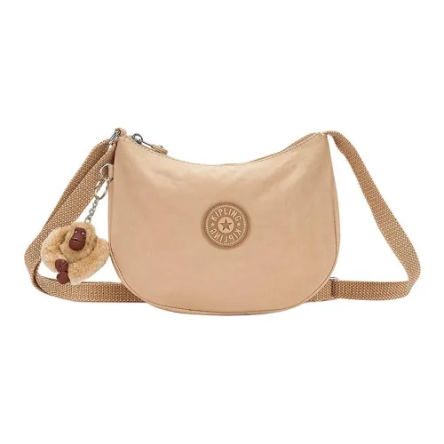 Kipling Полиамид Сумка через плечо Маленькая Женская Светлый Песочный Бежевый Пэчворк