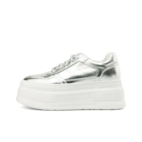 Rosa Bianca Легкие Дышащие Увеличивающие Высоту Низкие Кроссовки для Скейтбординга Женские