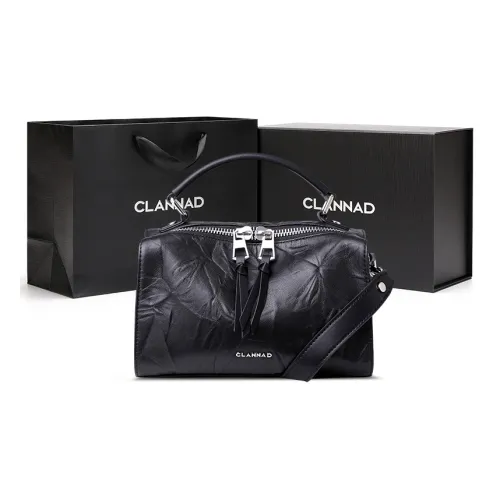 Clannad Коровья кожа Сумка через плечо Стандартная Женская Черная