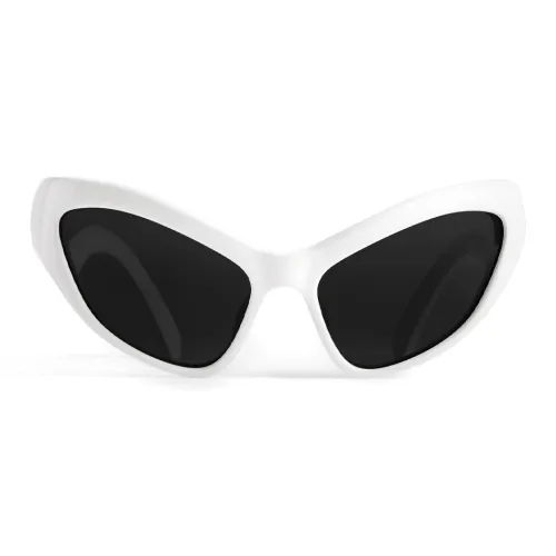 Balenciaga Bio на основе литья под давлением Нейлон Нерегулярная форма Солнцезащитные очки Женские Белые