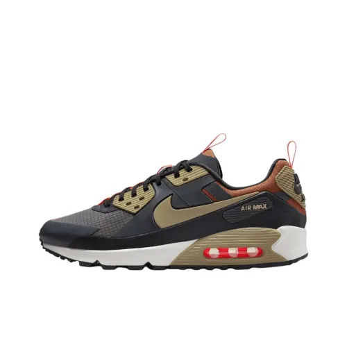 Nike Air Max 90 Low Топ Беговые кроссовки Унисекс Черный Серый