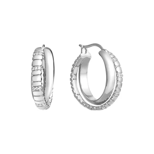 Arsis Серьги из стерлингового серебра 925 пробы с покрытием из золота K и цирконом унисекс