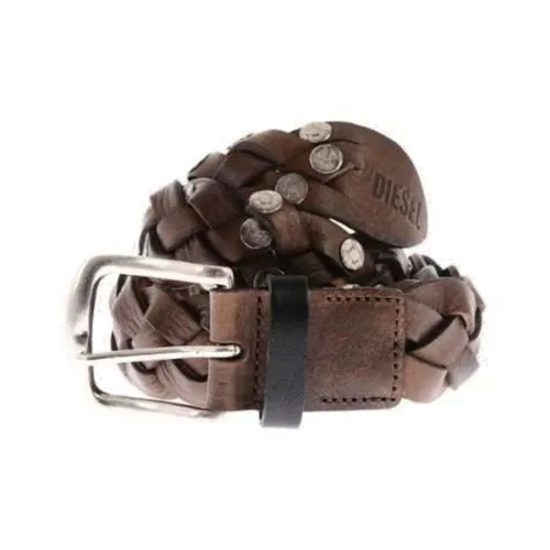 DIESEL Ремни из коровьей кожи, коричневые, женские