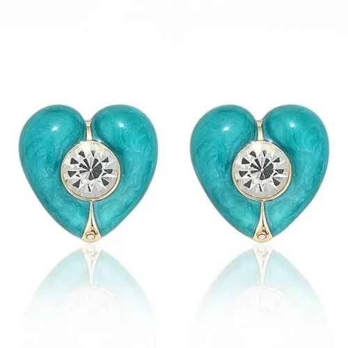 Exhibition Циркон Камень Медный Серебряная игла Серьги-гвоздики Женские