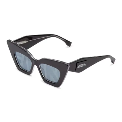 FENDI Пластиковая оправа солнцезащитные очки "Кошачий глаз" женские черные