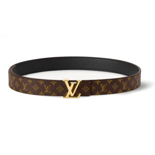 LOUIS VUITTON Двойной дизайн с плавной застежкой кожаные ремни женские черный коричневый ширина 2,5 см