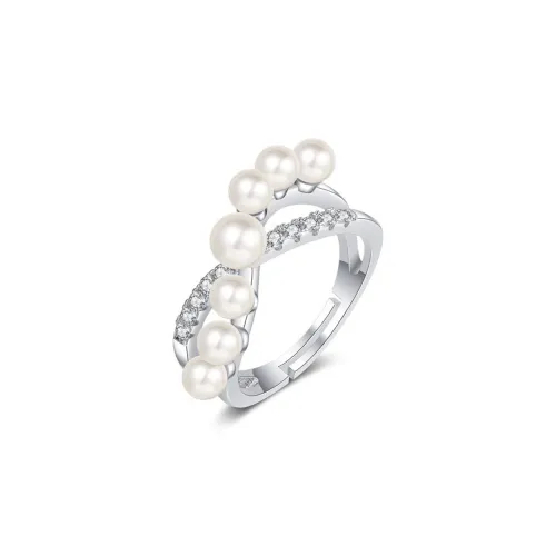 MIDNIGHT MOMENT Shell Pearl Rings Women's