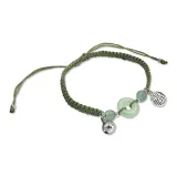 Мирная застежка с подвеской Фу Браслет [Зеленый]