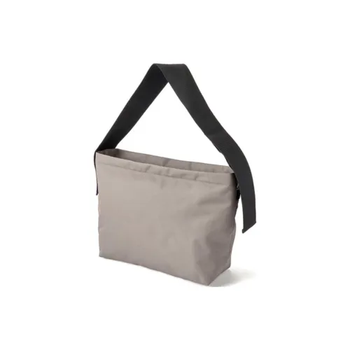 MUJI Полиэстер Сумка через плечо Средняя Унисекс Темно-бежевый Черный