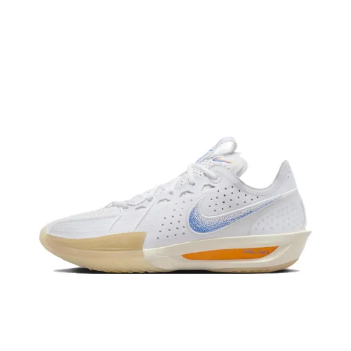 Nike Air Zoom G.T. Cut 3 Баскетбольные кроссовки Низкий топ Белый, Синий и Оранжевый Унисекс