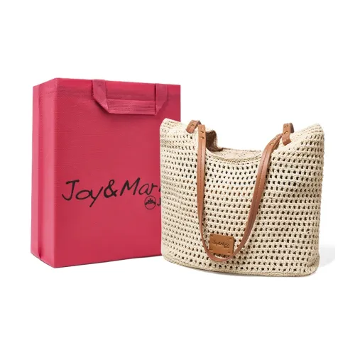 Joy Mario Ткань Сумка Сумка через плечо Большая Женская Белая Абрикосовая