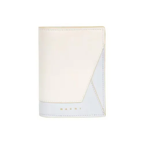 Marni Кожа Кошелек Женский Белый Светло-Синий