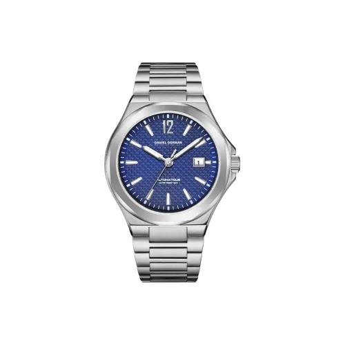 DANIEL GORMAN Daniel Golman Watch for Men Мужские часы Механический механизм Нержавеющая сталь Ремешок Часы Мужские Синий циферблат