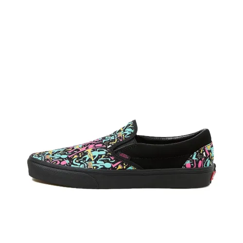 Vans Slip On Series Low Топ Скейтборд Кроссовки Унисекс Черный