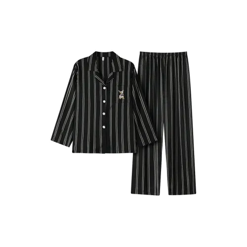 LEZIYUN Черный Мужской Пижамный Комплект