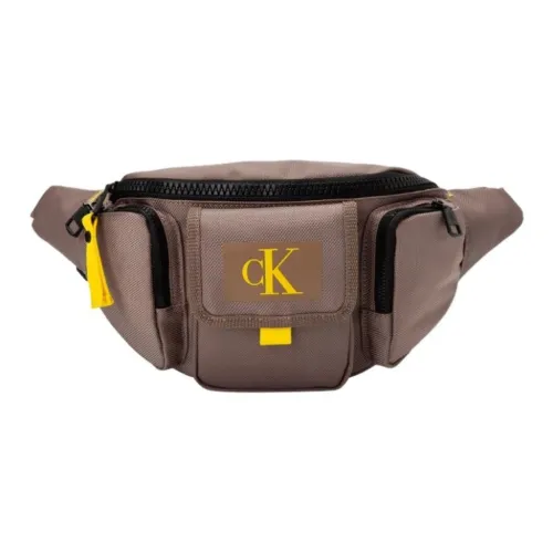 Calvin Klein Ткань Слинг-Сумка Пояс Сумка Маленькая Мужская Кофейно-Коричневая