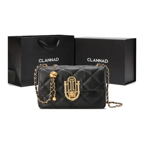 Clannad Коровья кожа Сумка через плечо Маленькая Женская Черная