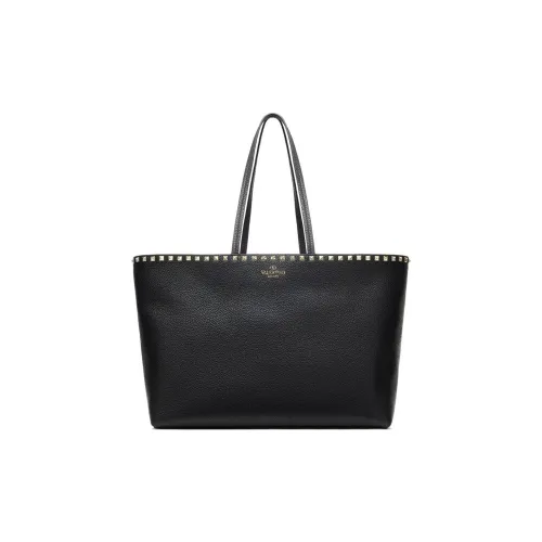 Valentino Телячья кожа Тоут Сумка Сумка для покупок Сумка Женская Черная