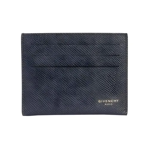 GIVENCHY Кожа Держатель для карт Держатель для карт Мужской Синий Черный
