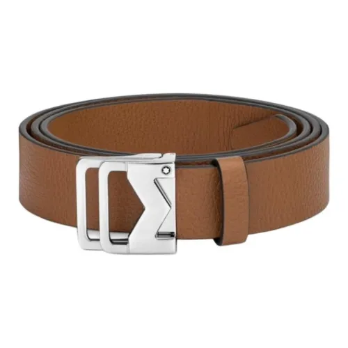 MONTBLANC Ремни из коровьей кожи унисекс карамельно-коричневый ширина 3,5 см