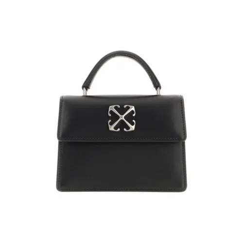 Off Белый Телячья кожа Сумка через плечо Сумка Маленькая Женская Черная