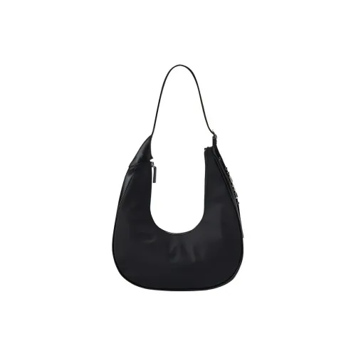 NERDY Нейлоновая сумка-полумесяц сумка через плечо женская черная кремовая