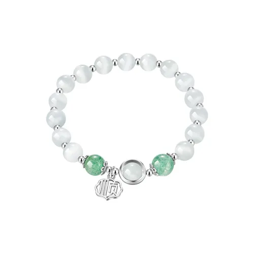 SHEPANEE Браслеты с нефритом в форме кошачьего глаза Женские