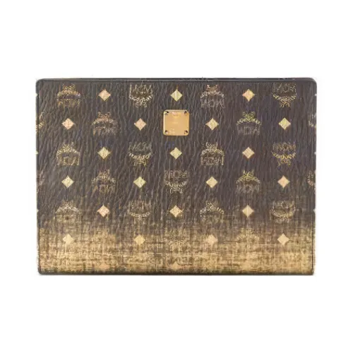 MCM Visetos Покрытый холст Клатч Средний Унисекс Золотой