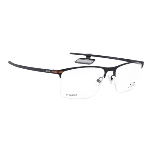 Oakley Титановый сплав Квадратные Оправы для очков Унисекс Черный