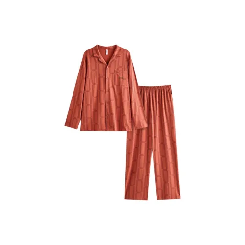 Peninsula City Пижамный комплект Мужской Оранжевый