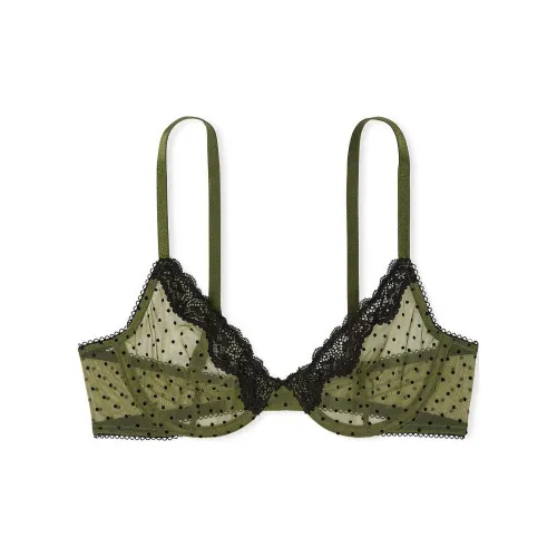 Victoria's Secret Tease Без подкладки Demi Бюстгальтер WOODLAND Зеленый Бюстгальтер Женские Лесная местность Зеленый