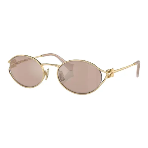 MIU MIU Металл OVAL SUNGLASSES Женские Золотой