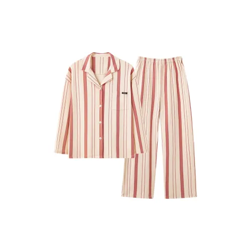 Montagut Pajama Комплект Осенний Зимний Женский 2 Штуки Розовый