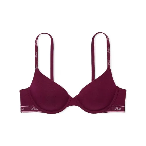 Victoria's Secret Розовый Wear Everywhere Легкий Линейный Т-Рубашка Бюстгальтер Дикий Розовый Бюстгальтер Женские Дикий Розовый