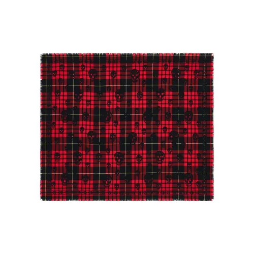 Alexander McQueen Шерпа из шерсти Wool Knit Шарфы Мужской Черный Красный