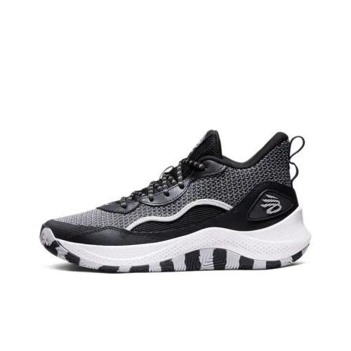 Under Armour Slip-resistant Abrasion-resistant Low-top Basketball Shoes Unisex Black Подкладка Under Armour Противоскользящие устойчивые к истиранию низкий топ баскетбольные кроссовки унисекс черный