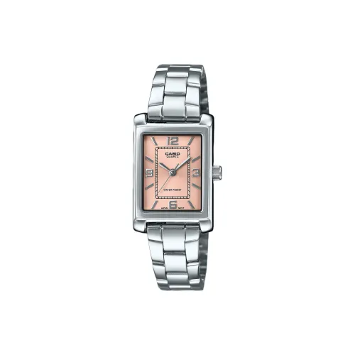 CASIO Кварцевый механизм ремешок из нержавеющей стали женские часы розовый циферблат